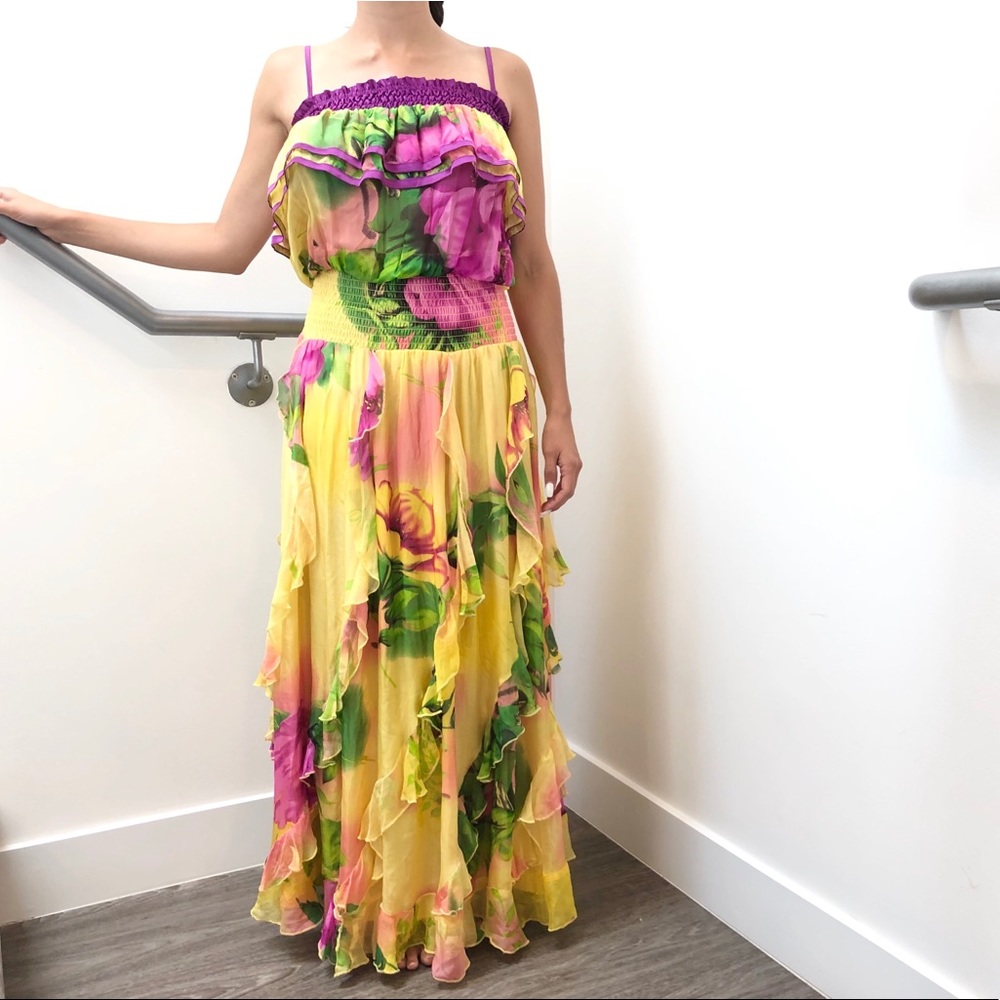 Traffic People Ruffled, Floral Dress (S)